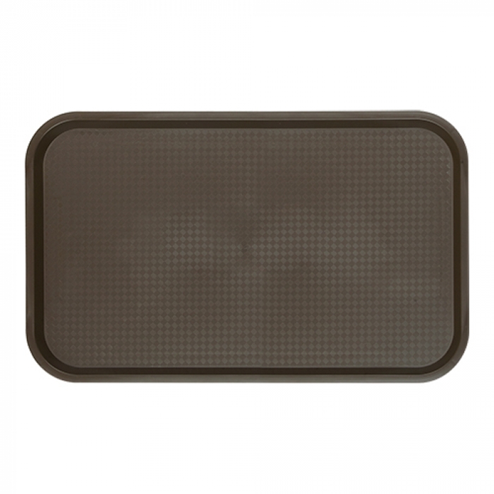 Plateau de service en polypropylène brun 53x32,5cm